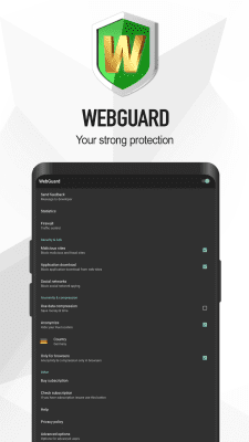 Screenshot of the application WebGuard - #1