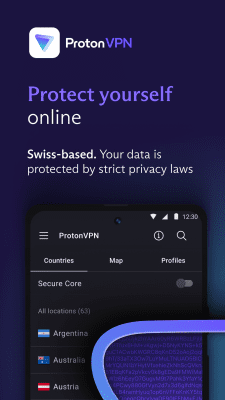 Screenshot of the application ProtonVPN - #1