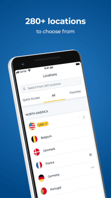 Screenshot of the application HMA VPN - Wi-Fi protection and proxy server - #4