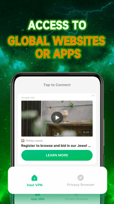 Screenshot of the application Vast VPN - #3