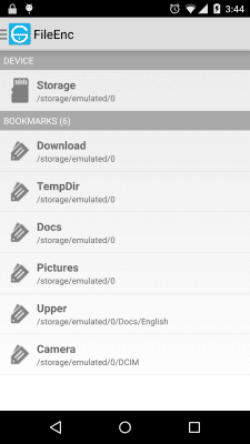 Screenshot of the application FileEnc (File encryption) - #1