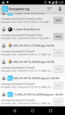 Screenshot of the application FileEnc (File encryption) - #4