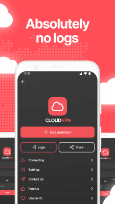 Screenshot of the application CloudVPN is a modern VPN service - #3