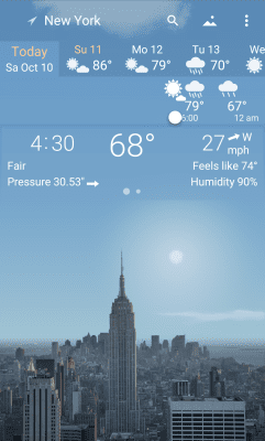 Screenshot of the application YoWindow Weather and wallpaper - #1