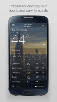 Screenshot of the application Yahoo Weather - #2