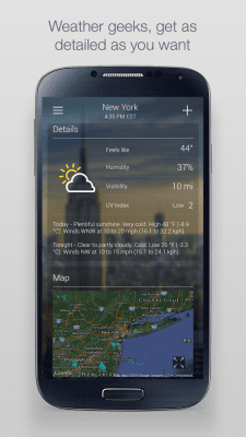 Screenshot of the application Yahoo Weather - #3