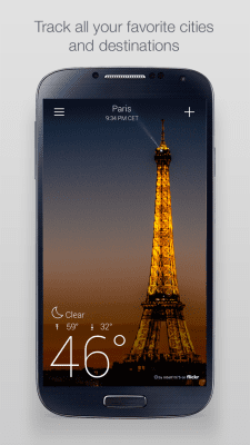 Screenshot of the application Yahoo Weather - #5