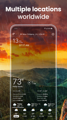 Screenshot of the application Weather Live - #7