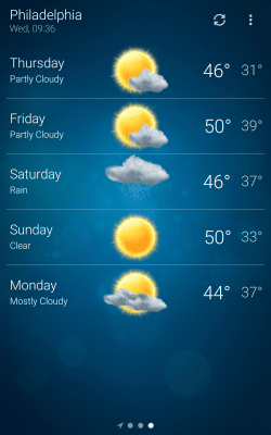 Screenshot of the application MacroPinch Weather - #3