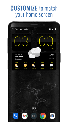 Screenshot of the application Sense V2 Flip Clock & Weather - #2