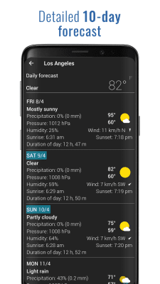 Screenshot of the application 3D Sense Clock & Weather - #6