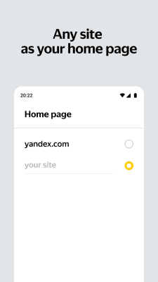 Screenshot of the application Yandex Start - #2