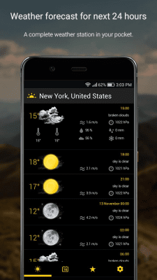 Screenshot of the application Weather US 16 days forecast - #1