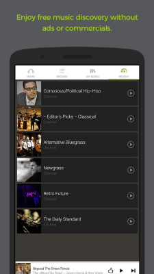 Screenshot of the application Free radio app - #4