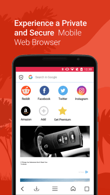 Screenshot of the application Downloader & Private Browser - Kode Browser - #1