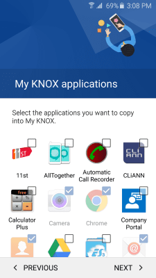 Screenshot of the application Samsung My KNOX - #4