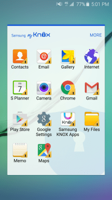 Screenshot of the application Samsung My KNOX - #5