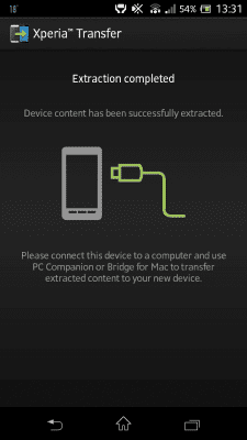 Screenshot of the application Xperia Transfer - #4