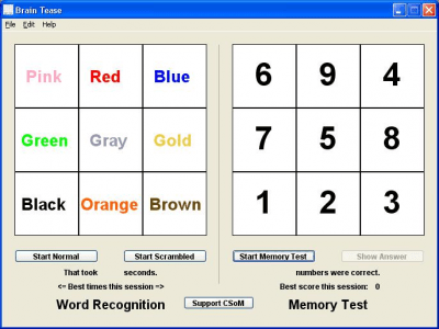 Screenshot of the application Brain Tease - #1
