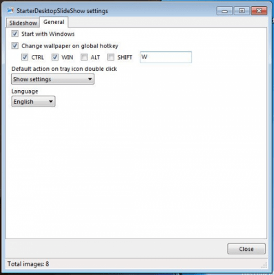 Screenshot of the application StarterDesktopSlideShow - #2