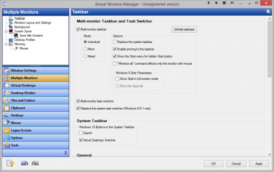 Screenshot of the application Actual Window Manager - #3