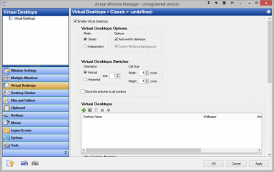 Screenshot of the application Actual Window Manager - #4