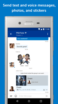 Screenshot of the application PlayStation Messages - #1