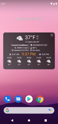 Screenshot of the application Weather Station - #4