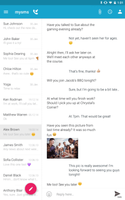 Screenshot of the application SMS Texting from Tablet & Sync - #4