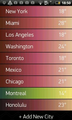 Screenshot of the application Weather Forecast for 15 days - #7