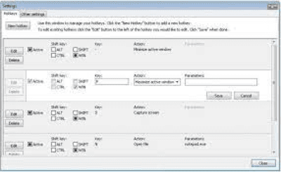 Screenshot of the application HotKeyMan - #1