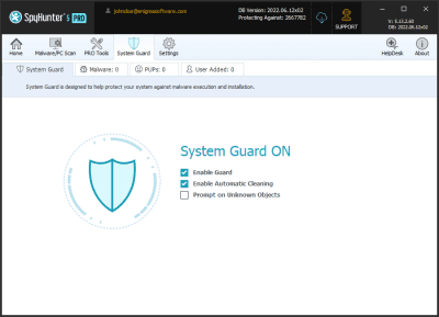 Screenshot of the application SpyHunter - #5