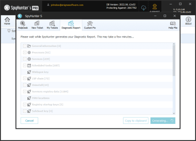 Screenshot of the application SpyHunter - #8