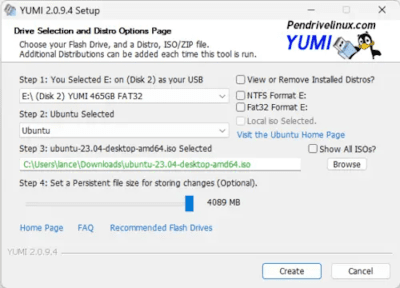 Screenshot of the application YUMI – Multiboot USB Creator - #1