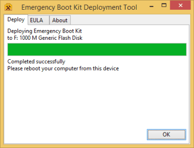 Screenshot of the application Emergency Boot Kit - #2