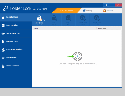 Screenshot of the application Folder Lock - #2