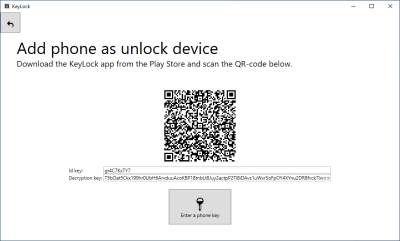 Screenshot of the application KeyLock - #3