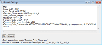 Screenshot of the application Multi One Password - #3