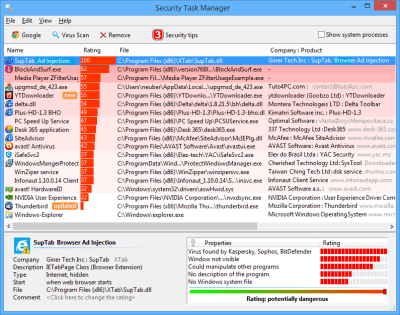 Screenshot of the application Security Task Manager - #1