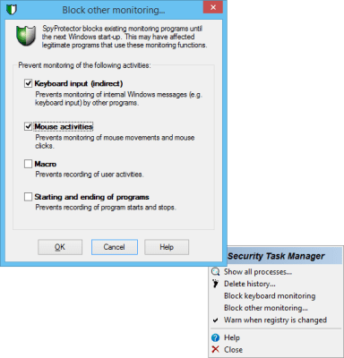 Screenshot of the application Security Task Manager - #3