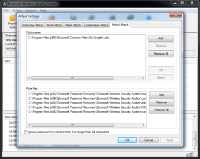 Screenshot of the application Elcomsoft Wireless Security Auditor - #1