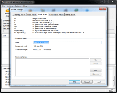 Screenshot of the application Elcomsoft Wireless Security Auditor - #2