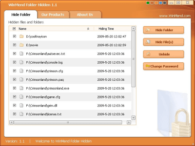 Screenshot of the application WinMend Folder Hidden - #2