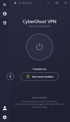 Screenshot of the application CyberGhost - #1