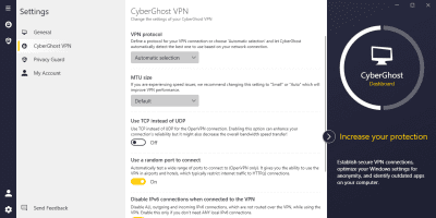 Screenshot of the application CyberGhost - #4