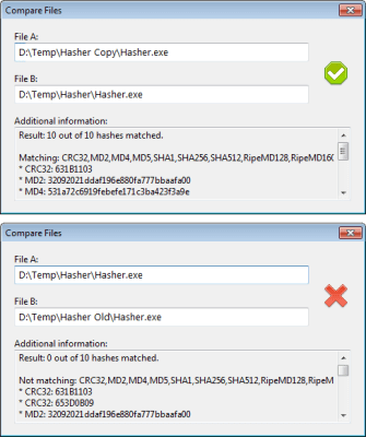 Screenshot of the application Den4B Hasher - #4