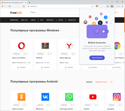 Screenshot of the application Brave - #3