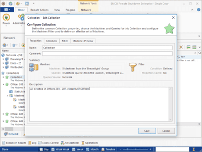 Screenshot of the application EMCO Remote Shutdown - #5