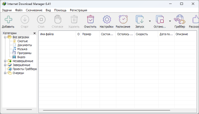 Screenshot of the application Internet Download Manager - #1