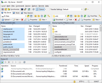 Screenshot of the application WinSCP - #1